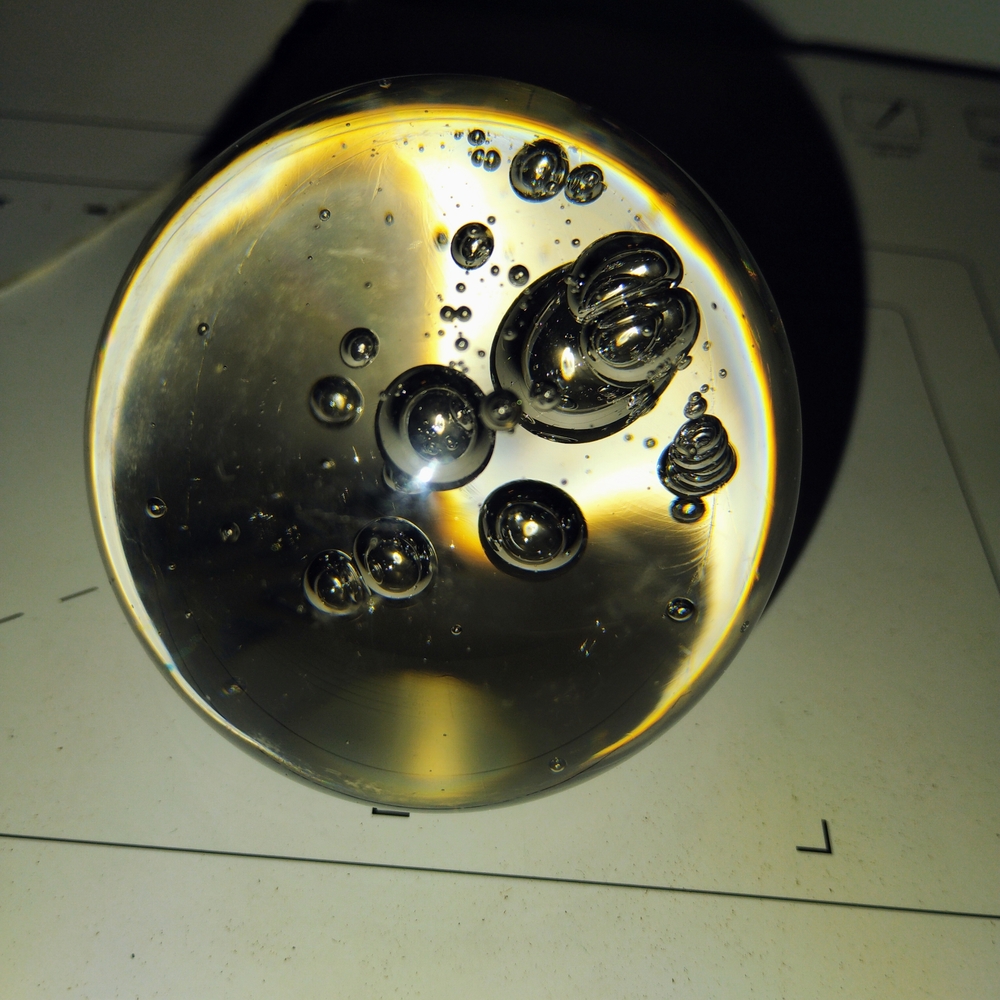 Glass Sphere with Bubbles